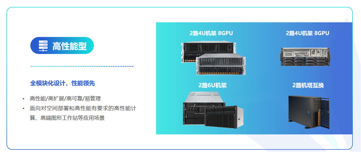 极能核高性能智算服务器产品展示 - CPU+GPU异构计算架构